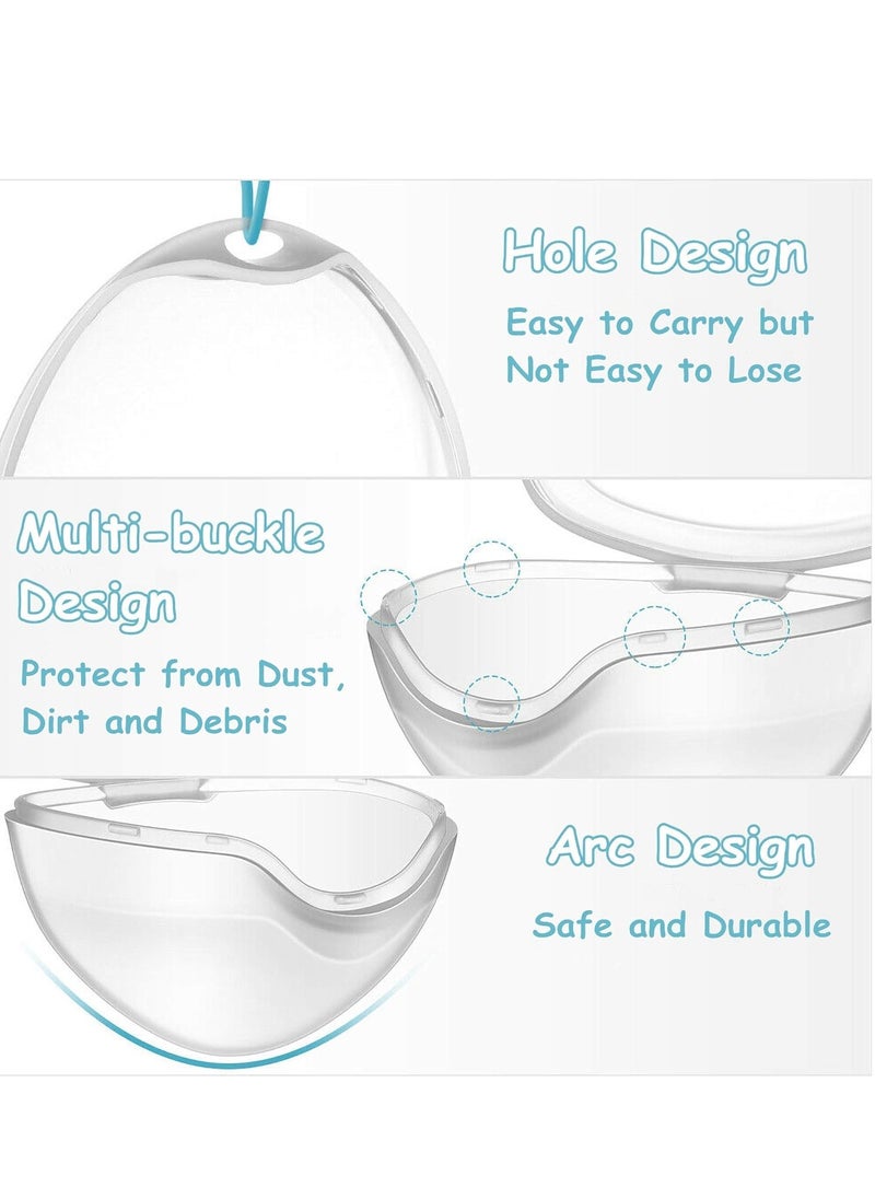 Generic 4pcs Baby Pacifier Case, Transparent Dummy Holder Case Portable Dustproof Pacifier Soother Container Clip Holder Case for Kids, Infant Pacifier Storage Box Accessories  - Image 2