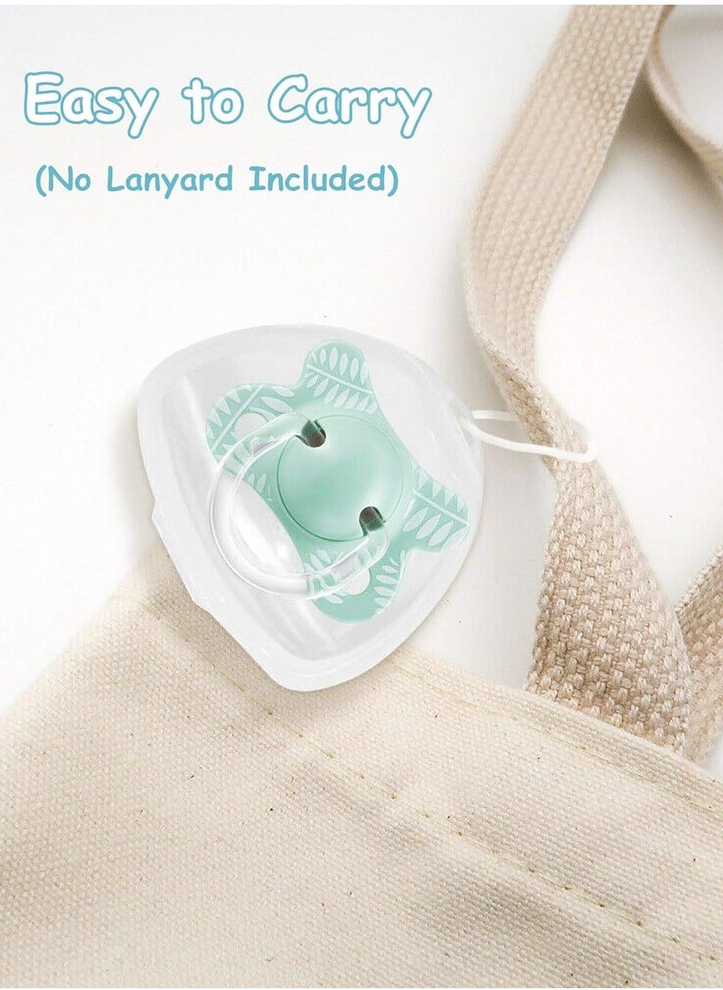 Generic 4pcs Baby Pacifier Case, Transparent Dummy Holder Case Portable Dustproof Pacifier Soother Container Clip Holder Case for Kids, Infant Pacifier Storage Box Accessories  - Image 3