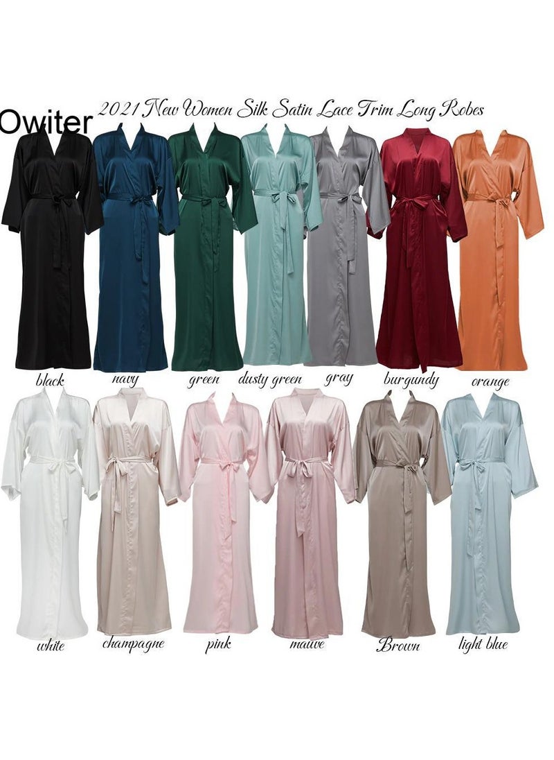 KUYING - Long Lace Home Nightgown - Image 1