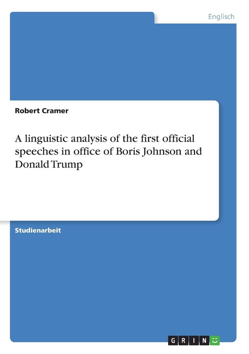 A linguistic analysis of the first official speeches in office of Boris Johnson and Donald Trump 