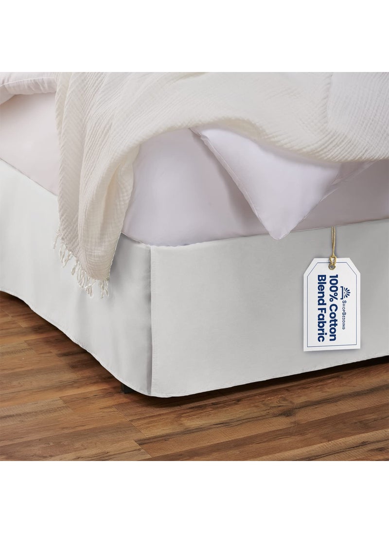 SHOPBEDDING Tailored Bed Skirt by ShopBedding - 18-Inch Drop Bed Skirts for King Size Bed - Premium Cotton Blend Pleated Dust Ruffle with Split Corners (Available in 16 Colors)  - Image 2