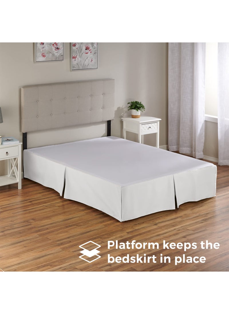 SHOPBEDDING Tailored Bed Skirt by ShopBedding - 18-Inch Drop Bed Skirts for King Size Bed - Premium Cotton Blend Pleated Dust Ruffle with Split Corners (Available in 16 Colors)  - Image 4