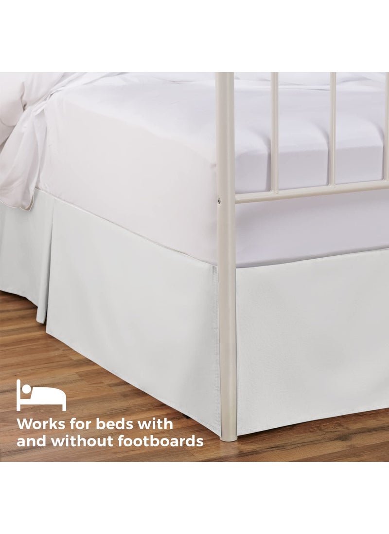 SHOPBEDDING Tailored Bed Skirt by ShopBedding - 18-Inch Drop Bed Skirts for King Size Bed - Premium Cotton Blend Pleated Dust Ruffle with Split Corners (Available in 16 Colors)  - Image 5