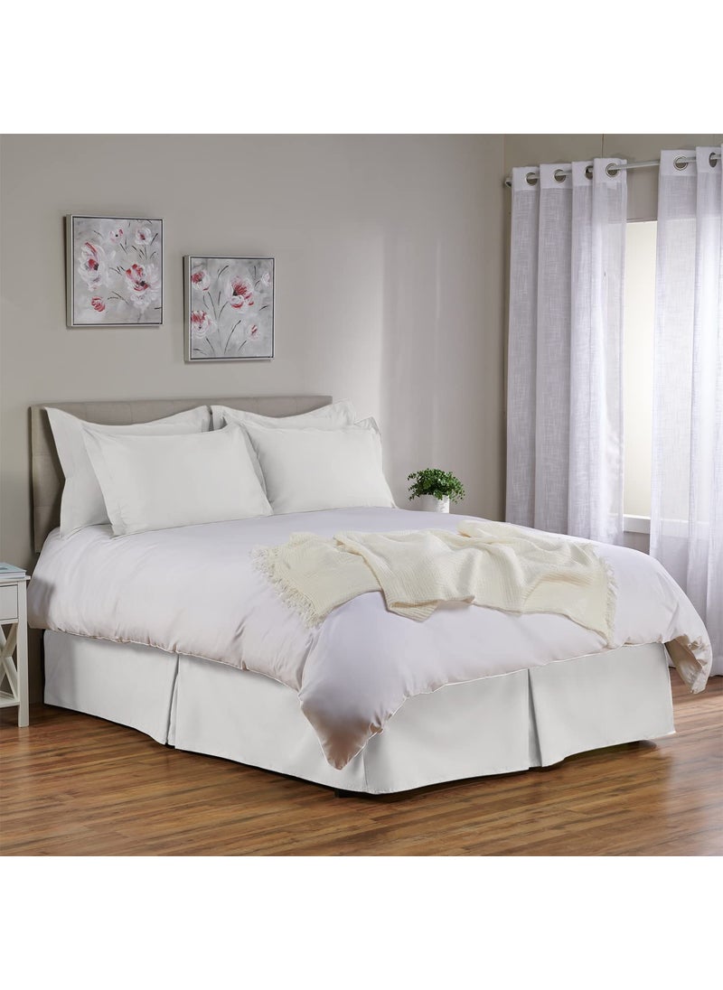 SHOPBEDDING Tailored Bed Skirt by ShopBedding - 18-Inch Drop Bed Skirts for King Size Bed - Premium Cotton Blend Pleated Dust Ruffle with Split Corners (Available in 16 Colors)  - Image 3