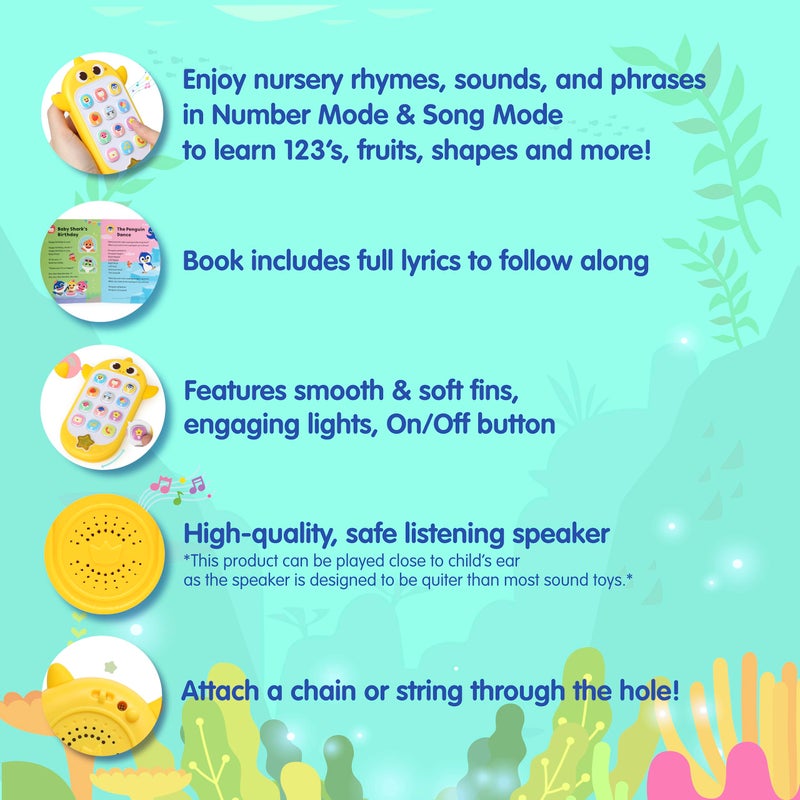 Pinkfong Baby Shark Sing & Learn Smart Phone and Book Set - Interactive Educational Toy - Ages 1-3 - Image 3