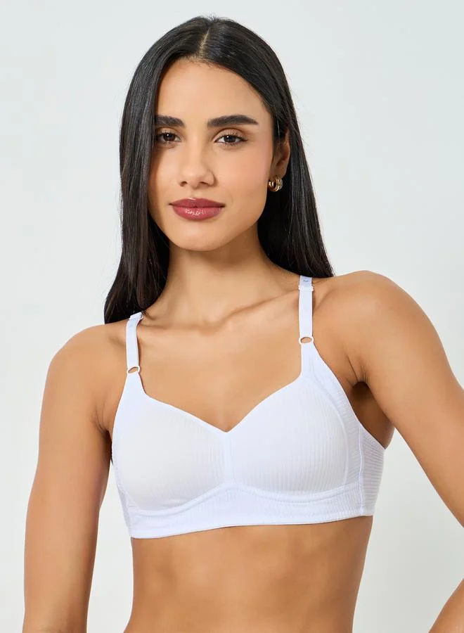 تايك تو صدرية مضلعة بحشوة وبلا أسلاك