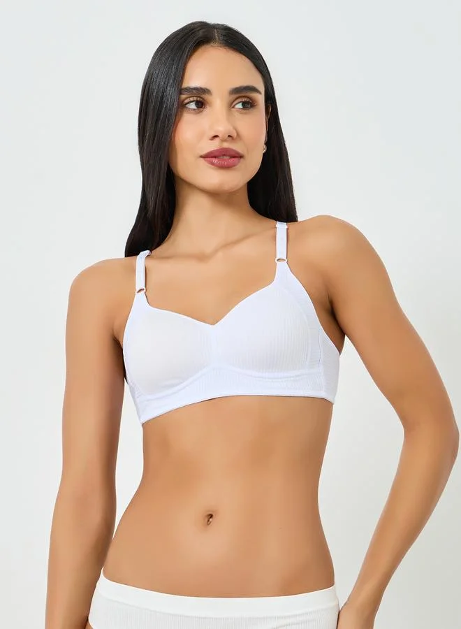 تايك تو صدرية مضلعة بحشوة وبلا أسلاك