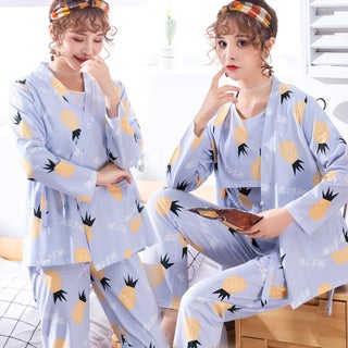 Postpartum Nursing Cotton Outfit Set 3302 pineapple Blue [in short sleeve]] - pzsku/Z2F3E162DE495AC397CF5Z/45/1746212335/354de40e-758d-4f69-948e-97d31c94010a