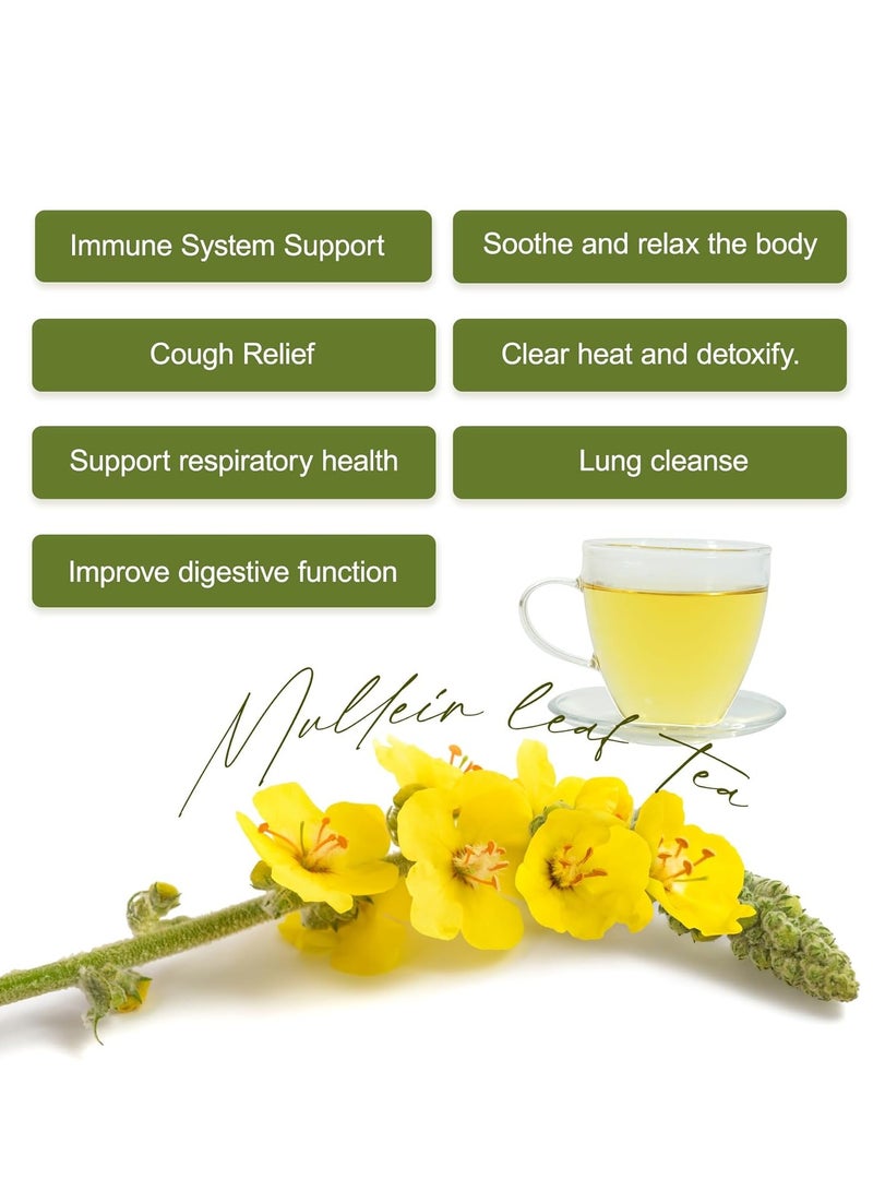 Wins Town Premium Mullein Leaf Tea  20 Tea Bags for Lung Health, 100% Natural, Caffeine-Free, Sugar-Free, Gluten-Free, Vegan, Pure Herbal Tea - Image 5