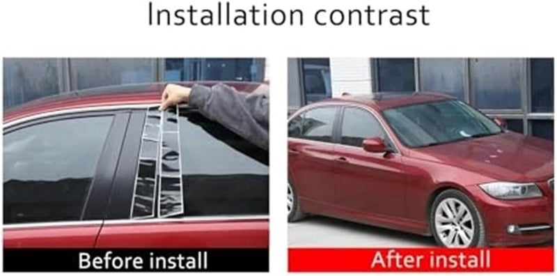 Wivplex 6 Pcs Car Door Window Trim for BMW 7 Series - Image 4