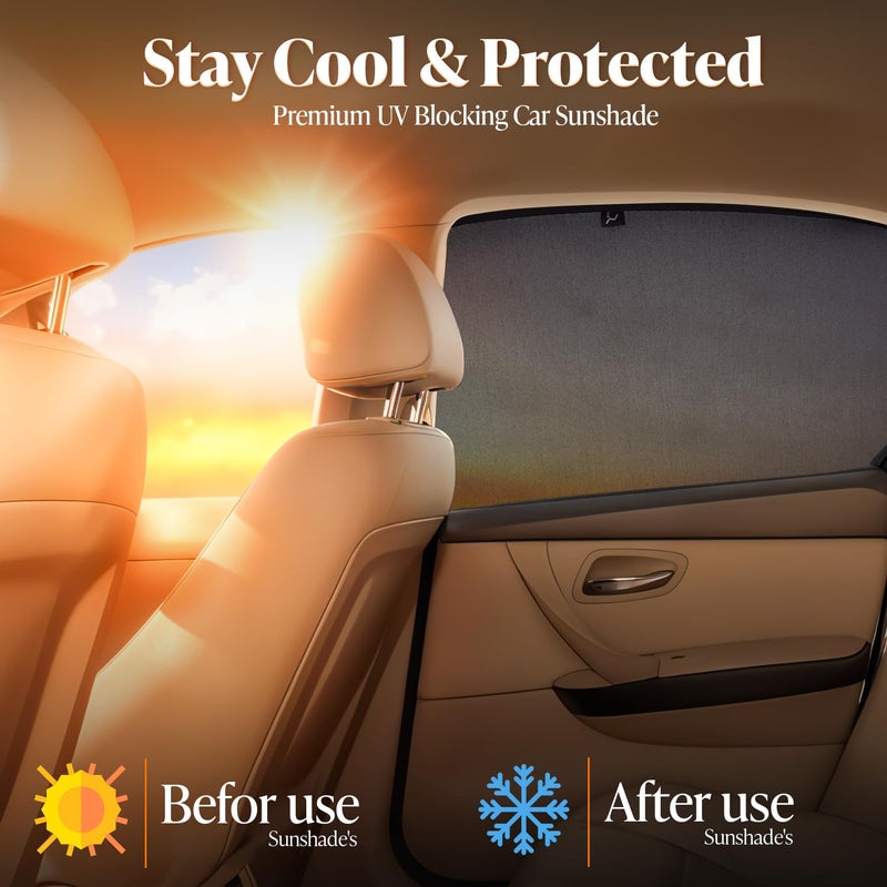 Autofact Car Sunshades for Hyundai i20 New (2020 to 2025), UV Protection, Useful Car Accessories, Custom fit Sun Shades for Side Windows, Set of 4 - Image 5