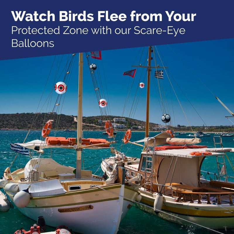 Bird-X Scare-Eye® Bird Repellent Predator Eyes Balloons - Pack of 3 (Yellow, White, Black) - Image 4