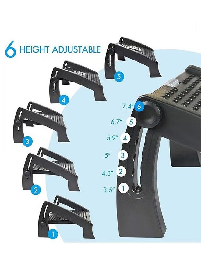 مسند للقدم تحت المكتب في العمل، مسند قدم قابل للتعديل مع ملمس تدليك وبكرة، مسند قدم مريح مع 6 أوضاع ارتفاع، للمنزل، المكتب، المدرسة - pzsku/Z2F3E598494B205B4813FZ/45/_/1732177221/922d124b-23b7-4ef7-9cc3-008171ab2289
