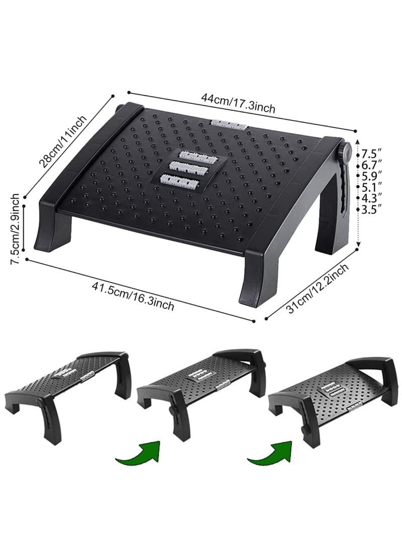 مسند للقدم تحت المكتب في العمل، مسند قدم قابل للتعديل مع ملمس تدليك وبكرة، مسند قدم مريح مع 6 أوضاع ارتفاع، للمنزل، المكتب، المدرسة - pzsku/Z2F3E598494B205B4813FZ/45/_/1732261121/137b2277-0275-46ac-9597-0e99fb905cd6