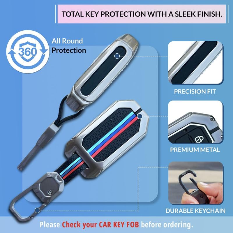 NEODRIFT 'KeyShield' Car Key Cover for Maruti Suzuki Baleno (Shape 2, 02 Buttons) (Durable, Stylish, and 360° Protection) - Image 3
