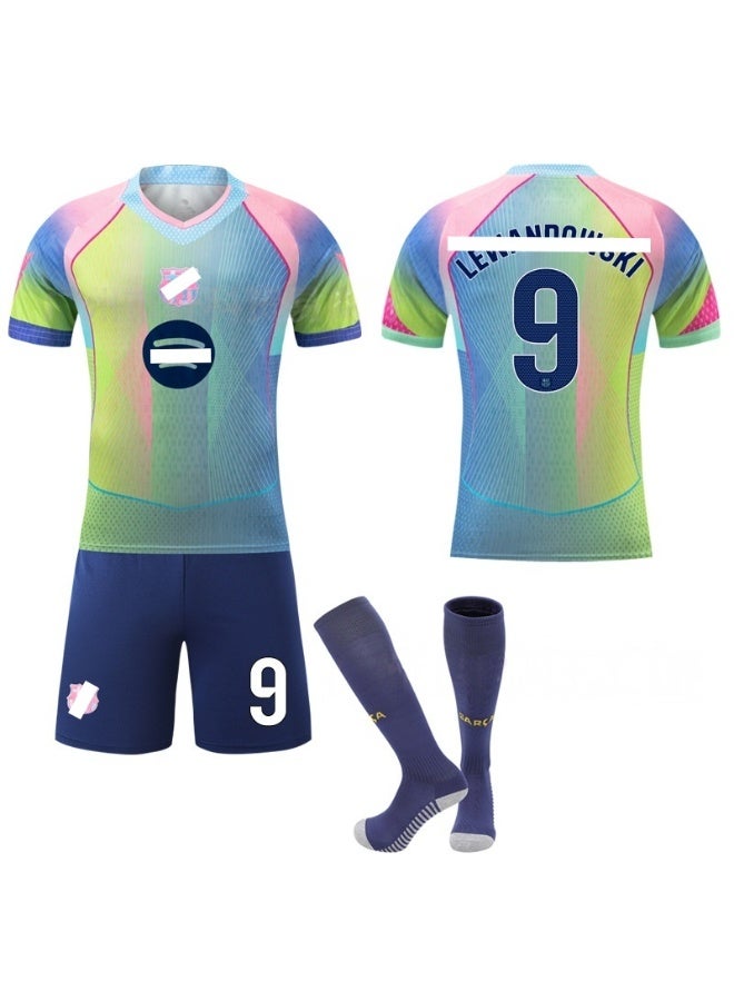 KUYING New Gradient Green Quick Drying Breathable Football Set - Image 1