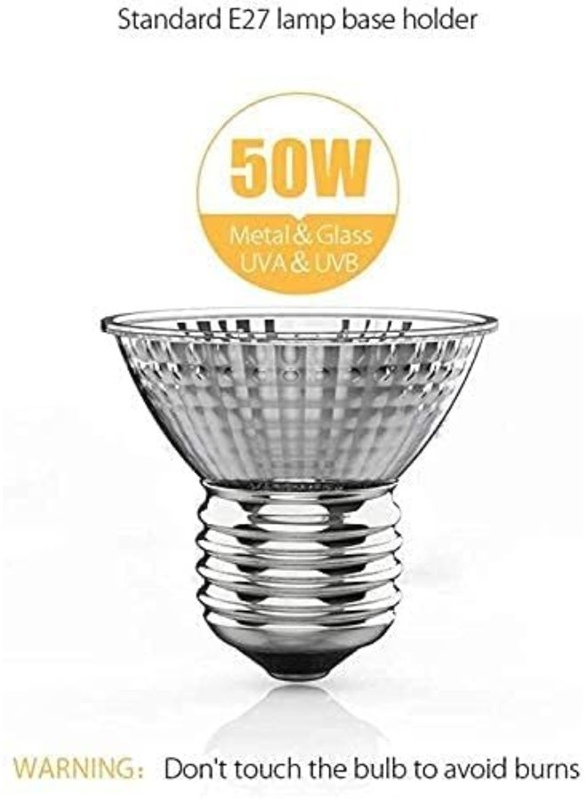 UVA / UVB سلحفاة مصباح الحرارة، 25W المشبك على الزواحف مصباح الحرارة، 360 درجة قابلة للتعديل ضوء التدفئة حوض السمك، E27 المشبك على الحيوانات الأليفة التدفئة مصدر للزواحف / البرمائيات / السحليات / السلحفاة / الثعابين - Image 2