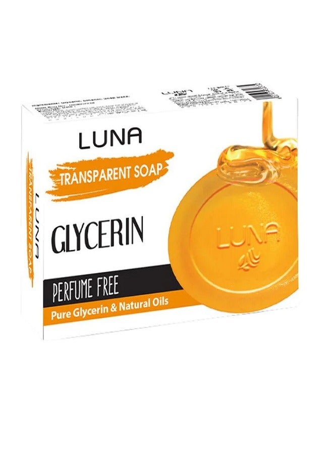 Luna Transparent Soap Glycerin Perfume Free 72gm - Image 1
