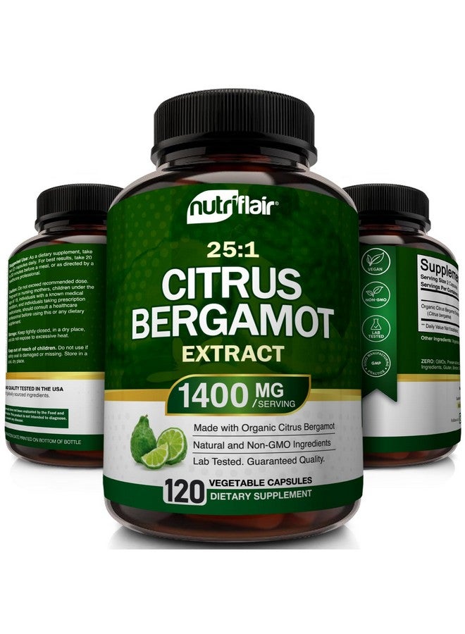 NutriFlair NutriFlair Organic Citrus Bergamot 1400mg, 120 Capsules - 25:1 Citrus Bergamia - Essential Oil and Citrus Bioflavonoids - Natural Heart Health Supplements for Women and Men - Non-GMO Pills  - Image 4
