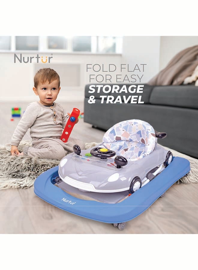 Nurtur 4 In 1 Baby Multi Walker-rocking Function- Music - 5 Height Adjustment- feeding table, car mould, easy fold - Multi - Image 5