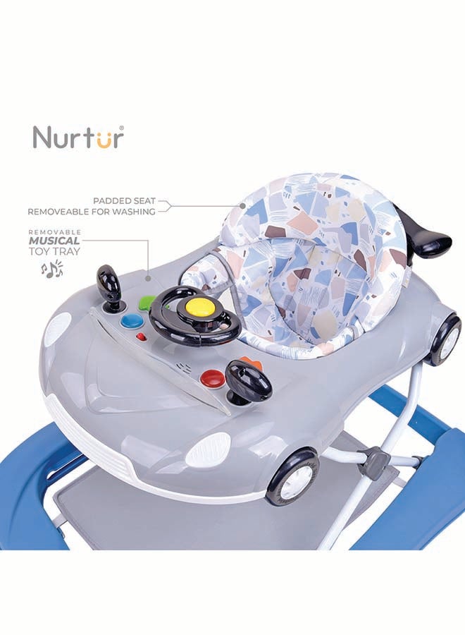 Nurtur 4 In 1 Baby Multi Walker-rocking Function- Music - 5 Height Adjustment- feeding table, car mould, easy fold - Multi - Image 3