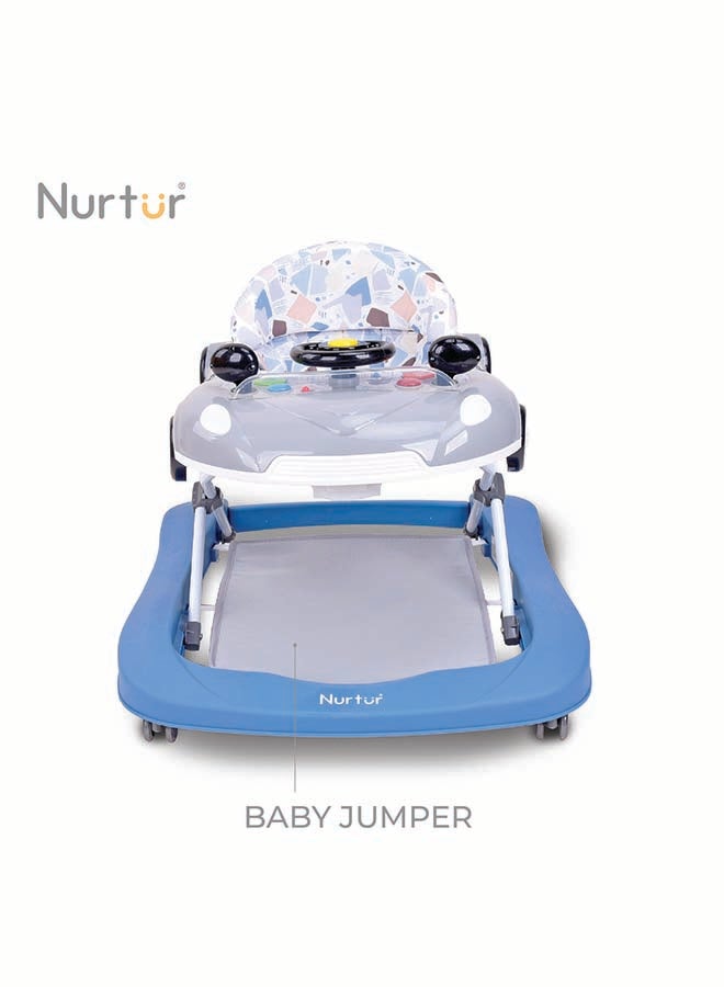 Nurtur 4 In 1 Baby Multi Walker-rocking Function- Music - 5 Height Adjustment- feeding table, car mould, easy fold - Multi - Image 2