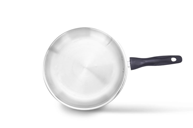 Potscape Essential Stainless Steel Frypan 24cm Heavy Bottom Frying Pan Induction and Gas Cooktops Compactible Dishwasher Safe Healthy Cooking Study Handle 2 Year Warranty - Image 2