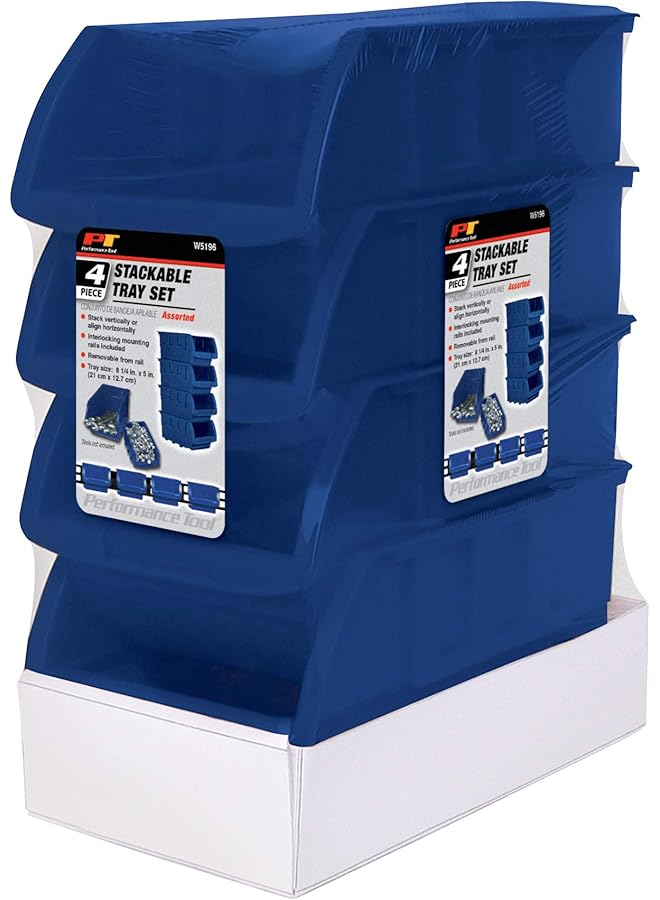 Performance Tool 4 Pc. Large Stackable Trays - Image 2