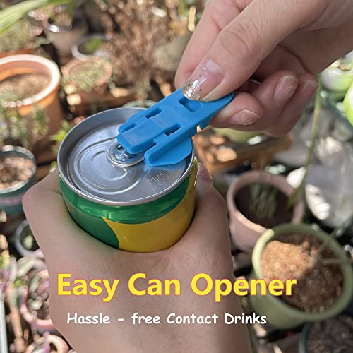 HANCELANT Manual Easy Can Opener, 6 Pack Colorful Soda Beer Can Opener & Beverage Can Cover Protector, Premium Plastic Shields Can Openers for Pop, Coke, Beer, Soda, Drink Aluminum Beverage - Image 2