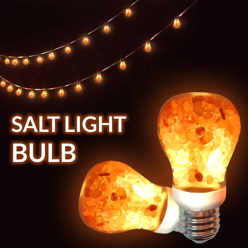 Himalayan Glow LED Light Bulb, Patent Design 60-Watt Equivalent, Warm Amber Glow, Salt Bulb Light, 4 Count - Image 2