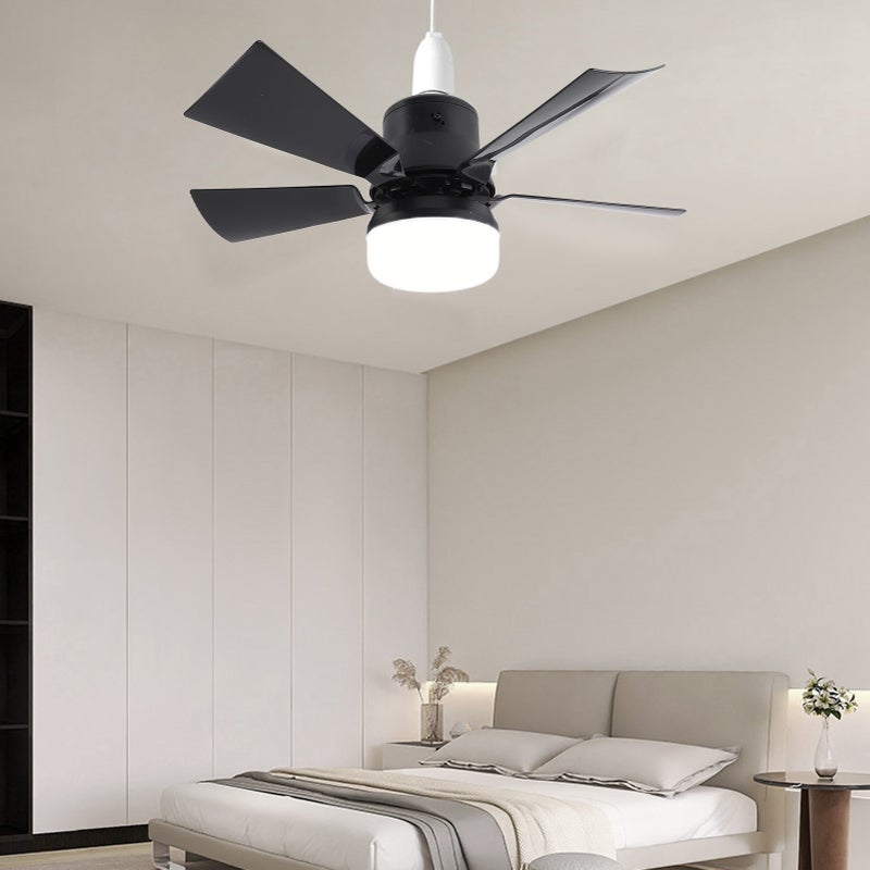 Ceiling Fan Light Dimmable 3 Color Temp 3 Wind Speed 1H 2H 4H Timer E26 Small Fan Lamp with Remote for Bedroom Kitchen 85‑265V White - Image 4