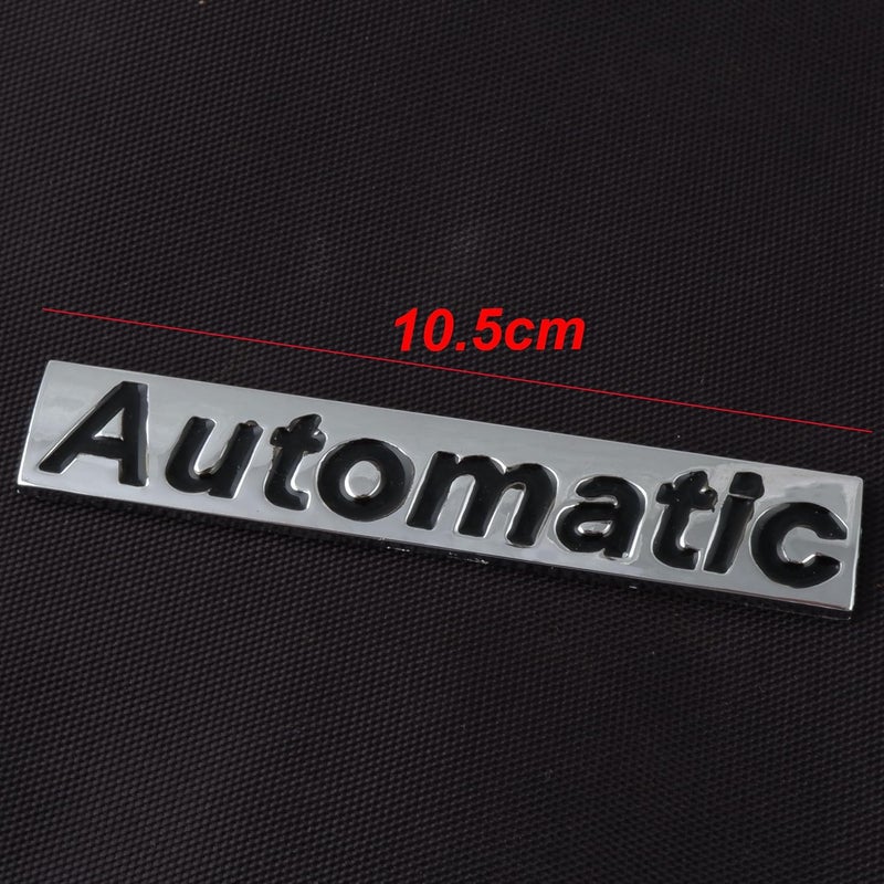 Asraw Chrome Finish Auto Car Badge 3D Sticker Emblem Monogram - Automatic Smart Auto Emblem for Car (Automatic) - Image 2