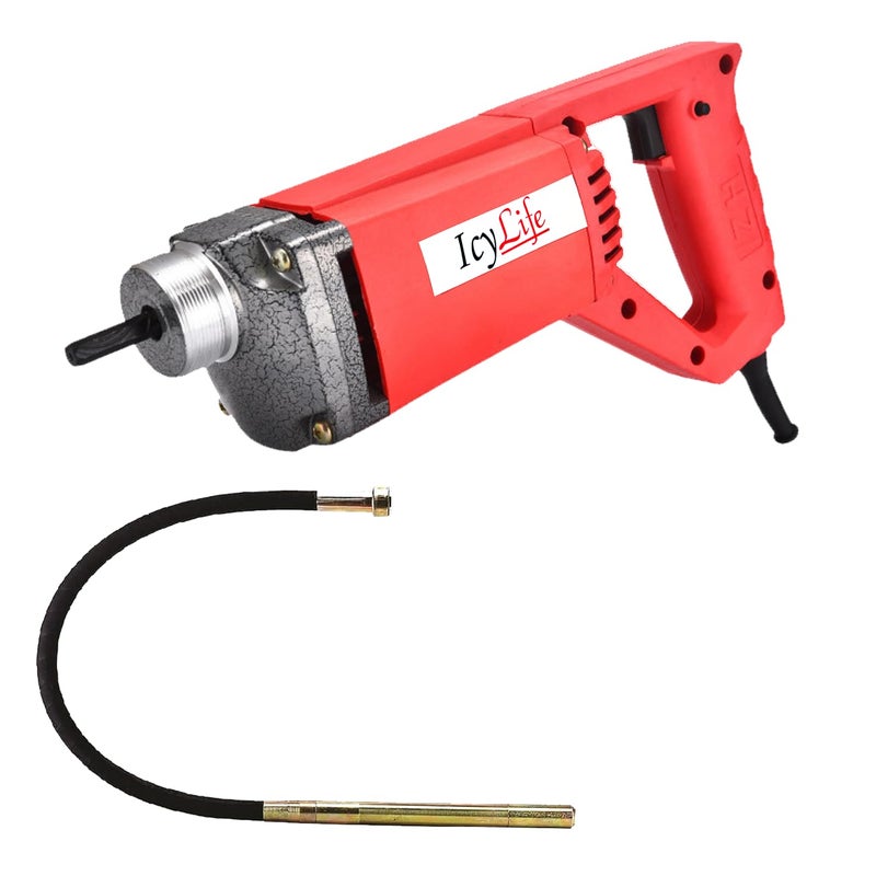 ICYLIFE ICYLIFE Concrete Vibrator With 3 Mitre Needle Shaft 1330WTT 13800RPM Electric Vibrator Machine  - Image 1