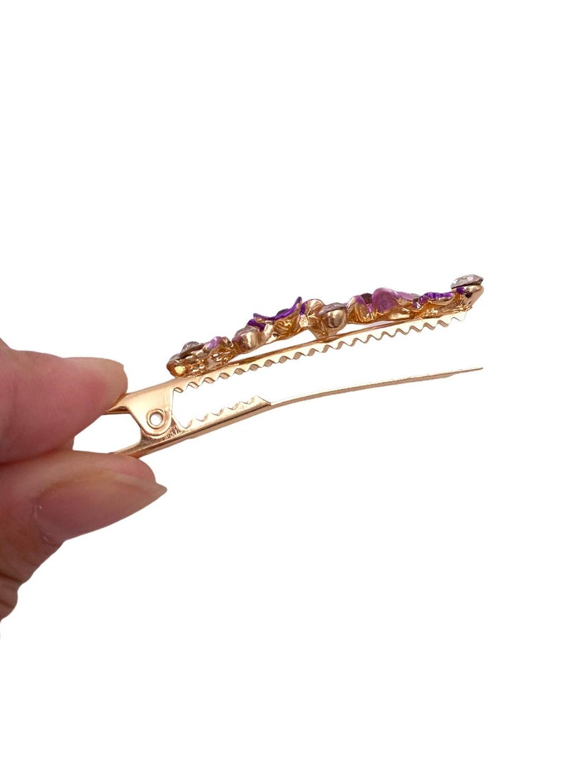 Lizzie Kay 6PCS Colorful Vintage Flower Design Metal Alligator Hair Clips Accessories Women Girls  - Image 5