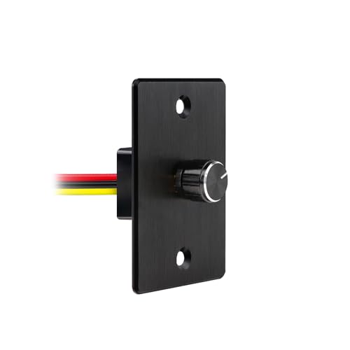 Acegoo RV Light Dimmer Switch DC 12V Aluminum High-Side PWM Dimmer, Perfect for Camper Van Boat Trailer Truck Cars Strip Light, Rotary Dimming (6A-Black) - Image 1