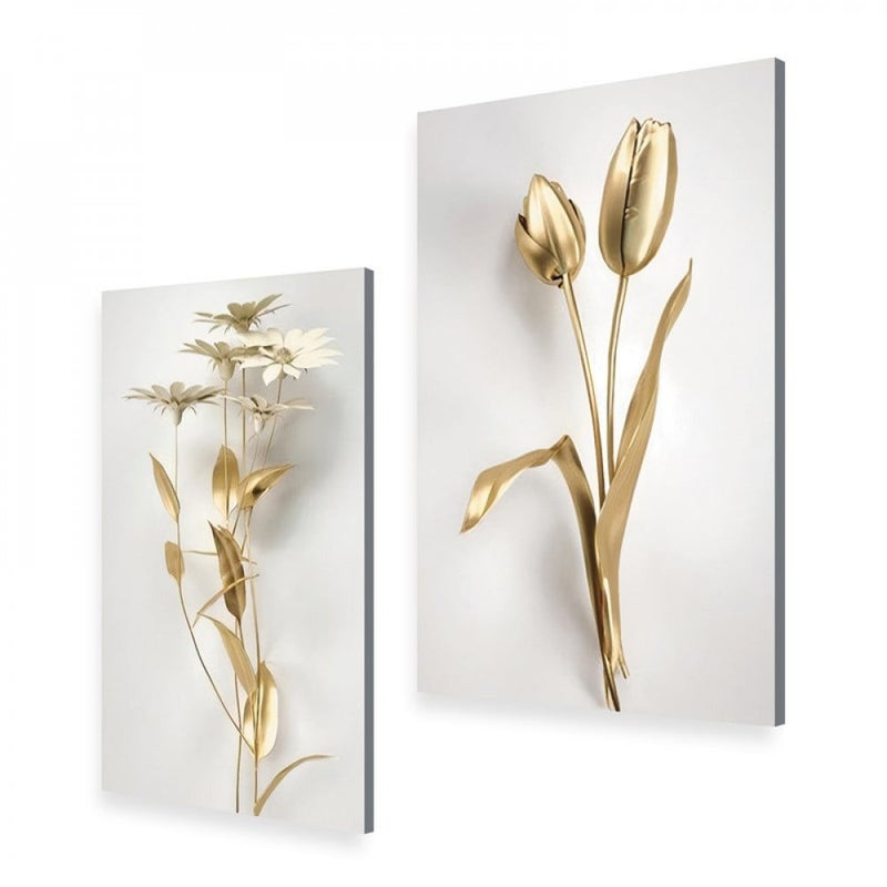 ماركتنا لوحة قماشية ثنائية بتصميم مودرن بمقاس اجمالي 100×70 سم - Image 2