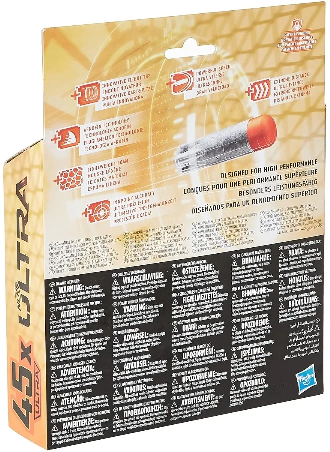 نيرف Nerf Ultra 45-Dart Refill Pack - Includes 45 Official Nerf Ultra Darts For Nerf Ultra Blasters - Compatible Only with Nerf Ultra Blasters