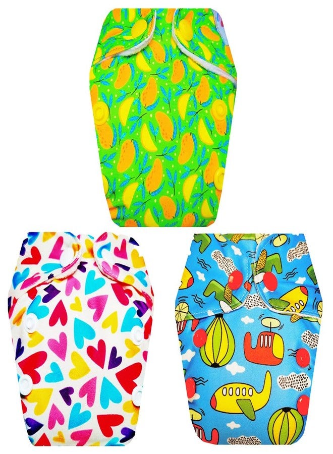 Dumbledo Premium Newborn Cloth Diaper with Integrated Insert (Pack of 3) | Dry Feel and Comfortable | Leakproof | Adjustable Snaps | Trusted by Moms | 0 - 4 Months | Unisex Baby - Image 1