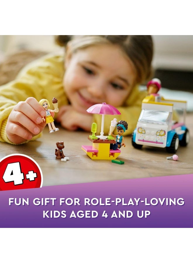 LEGO مجموعة بناء شاحنة الآيس كريم LEGO Friends 41715 للفتيات والفتيان والأطفال من عمر 4 سنوات فما فوق (84 قطعة) - Image 2