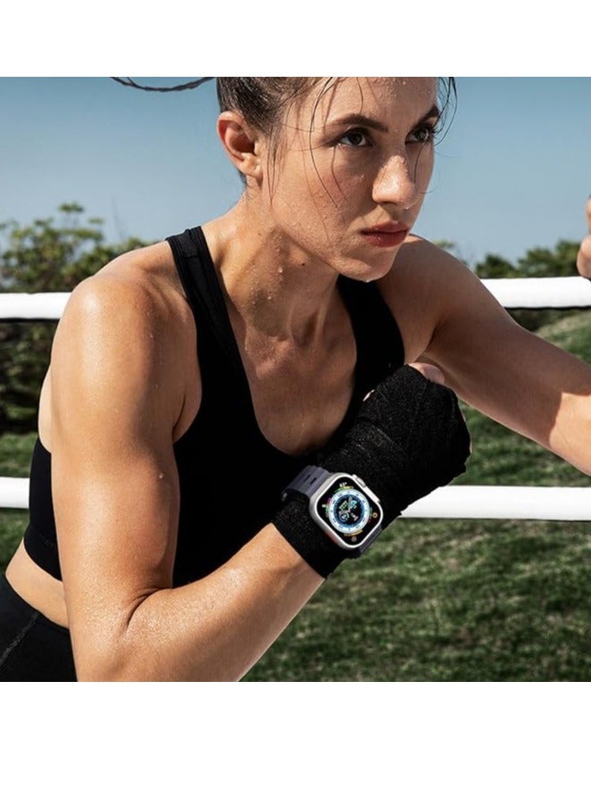 ELTRAZONE Ocean Band for Apple Watch Ultra - Adjustable Silicone Strap with Metal Buckle for 49mm, 45mm, 44mm, 42mm - Image 5