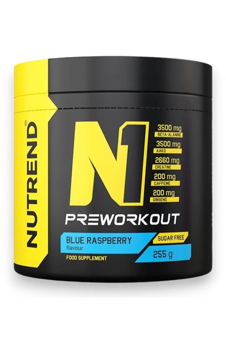 NUTREND N1 قبل التمرين، نكهة التوت الأزرق، 255 جرام