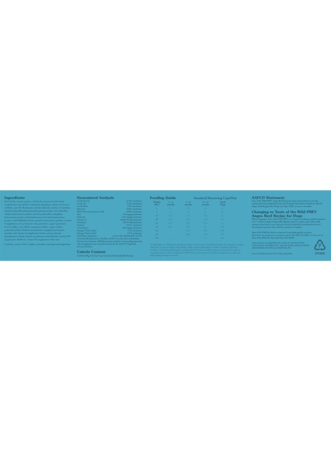 تيست أوف ذا وايلد تركيبة طعام بري أنجوس بيف المحدودة المكونات للكلاب 11.4 كجم - Image 3