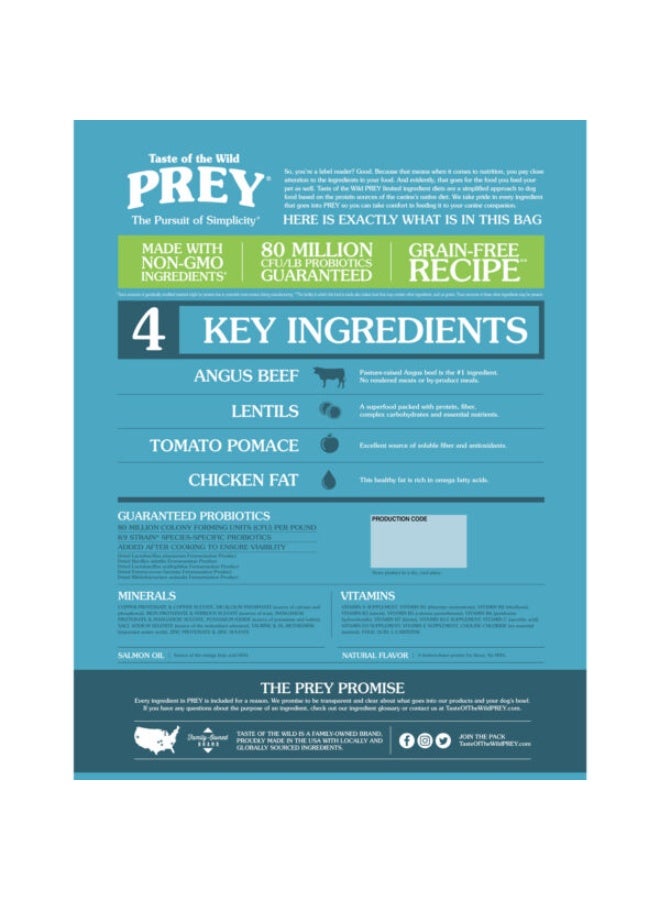 تيست أوف ذا وايلد تركيبة طعام بري أنجوس بيف المحدودة المكونات للكلاب 11.4 كجم - Image 4