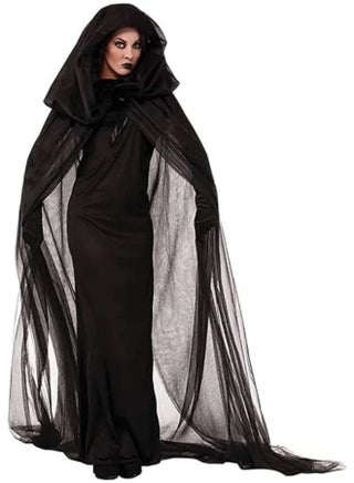 Women's Black Hooded Cape, Party Costume Black Long Veil Tulle Ghost Bride Costume - pzsku/Z2F3F59EFA677C748D607Z/45/1746509508/d9049c6c-42ef-41ed-8637-05457a7befb7