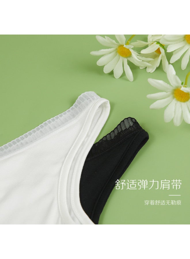Red Bean Deep V Lace Camisole Women'S Breathable Silky Modal Sleeveless Top Layering Piece Wearable As Outerwear Ladies Vest - Image 5