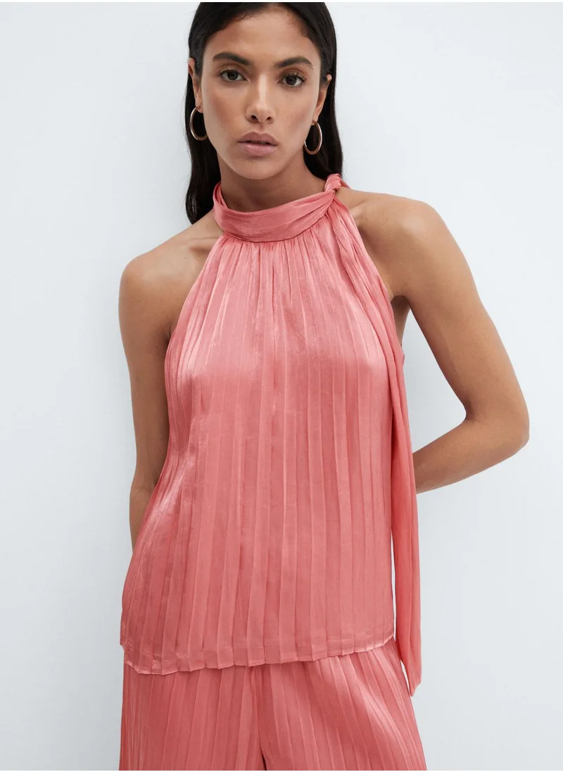 MANGO Flared Mesh Pants