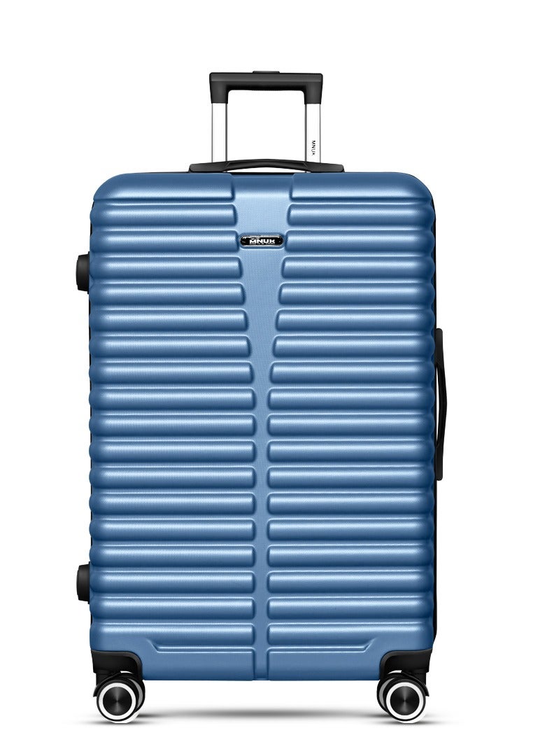 منيك مجموعة حقائب سفر ديستني  قطع | ترولي صلب بمقبض ناعم وقفل  | عجلات دوارة  درجة | مقاسات:  بوصة،  بوصة،  بوصة | أزرق - Image 3
