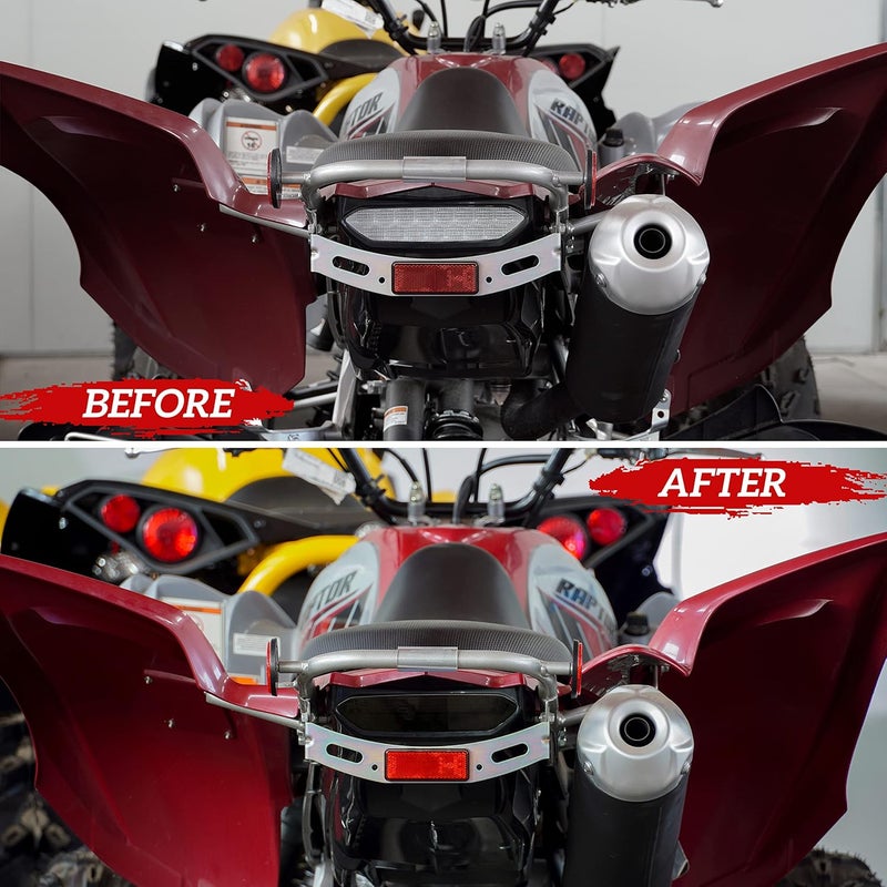 SAUTVS LED Smoked Black Tail Light Brake Light Taillight for Yamaha Raptor 700R 700 2006-2018 /YFZ450R YFZ450X YFZ 450R 450X 450 R X 2009-2018 Accessories (1PCS) - Image 5