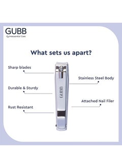 GUBB Toe Nail Clipper For Men & Women | Stainless Steel Nail Cutter - Smooth Curvy Edges To Fit In The Natural Curves Of Your Nails - Rust Resistant, Sharp Blades, Durable & Sturdy  - Image 5