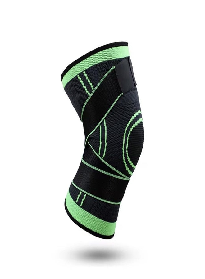 Compression Knee brace for Women & Men, Knee Sleeve, Knee Support for Meniscus Tear, Knee Pain, ACL, Running, Workout & Arthritis Pain Relief (Green, Large) - Image 2